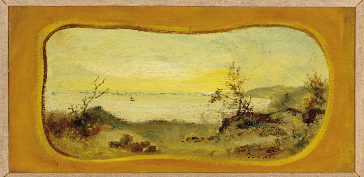 Limpeza de água (óleo sobre masonita) de Louis Michel Eilshemius