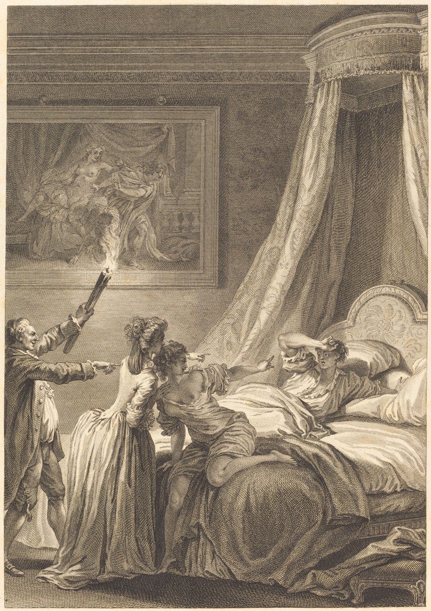 Le gascon puni de Louis Michel Halbou and Antoine Jean Duclos after Jean Honoré Fragonard