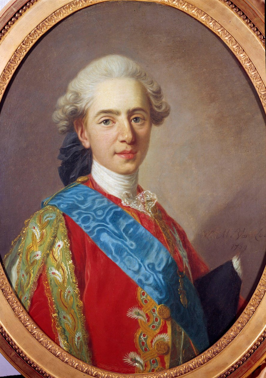 Retrato de Luís XVI, Rei de França, então Duque de Berry (1754-1793) Pintura de Luís Michel van Loo (1707-1771) 1769 Sol. 0,64 x 0,49 m de Louis Michel van Loo