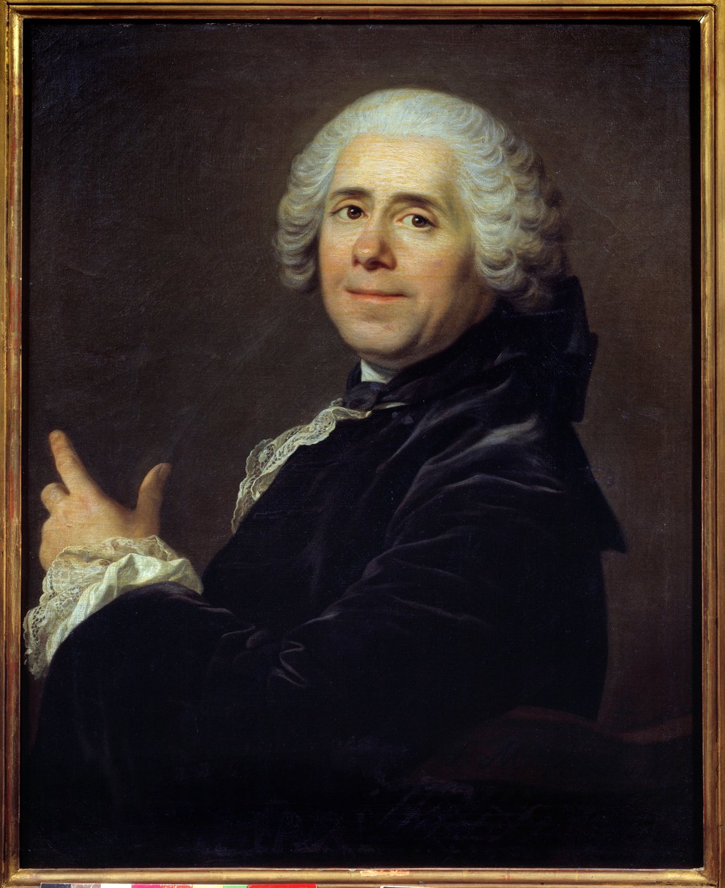 Retrato de Pierre Carlet de Chamblain de Marivaux (1688 - 1763) dit Marivaux, escritor francês - Pintura de Louis Michel Van Loo (1707 - 1771) de Louis Michel van Loo