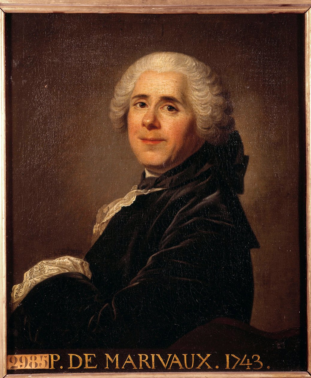 Retrato de Pierre Carlet de Chamblan de Marivaux (1688-1763) Pintura de Louis Michel van Loo (1707-1771) 1743 Sol. 0,63 x 0,52 m de Louis Michel van Loo