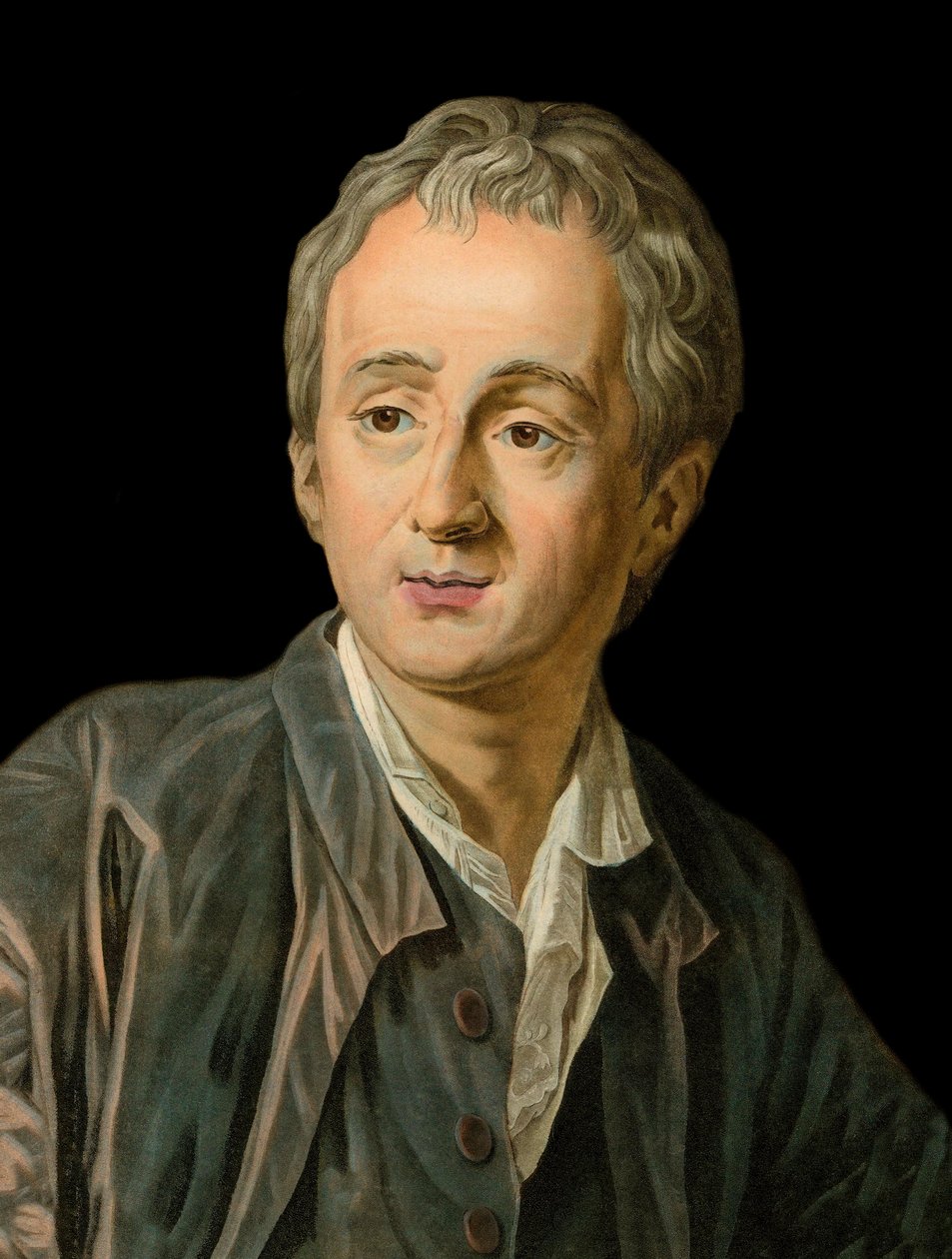 Retrato do escritor e filósofo francês Denis Diderot (1713-1784) gravado por Michel Van Loo de Louis Michel van Loo