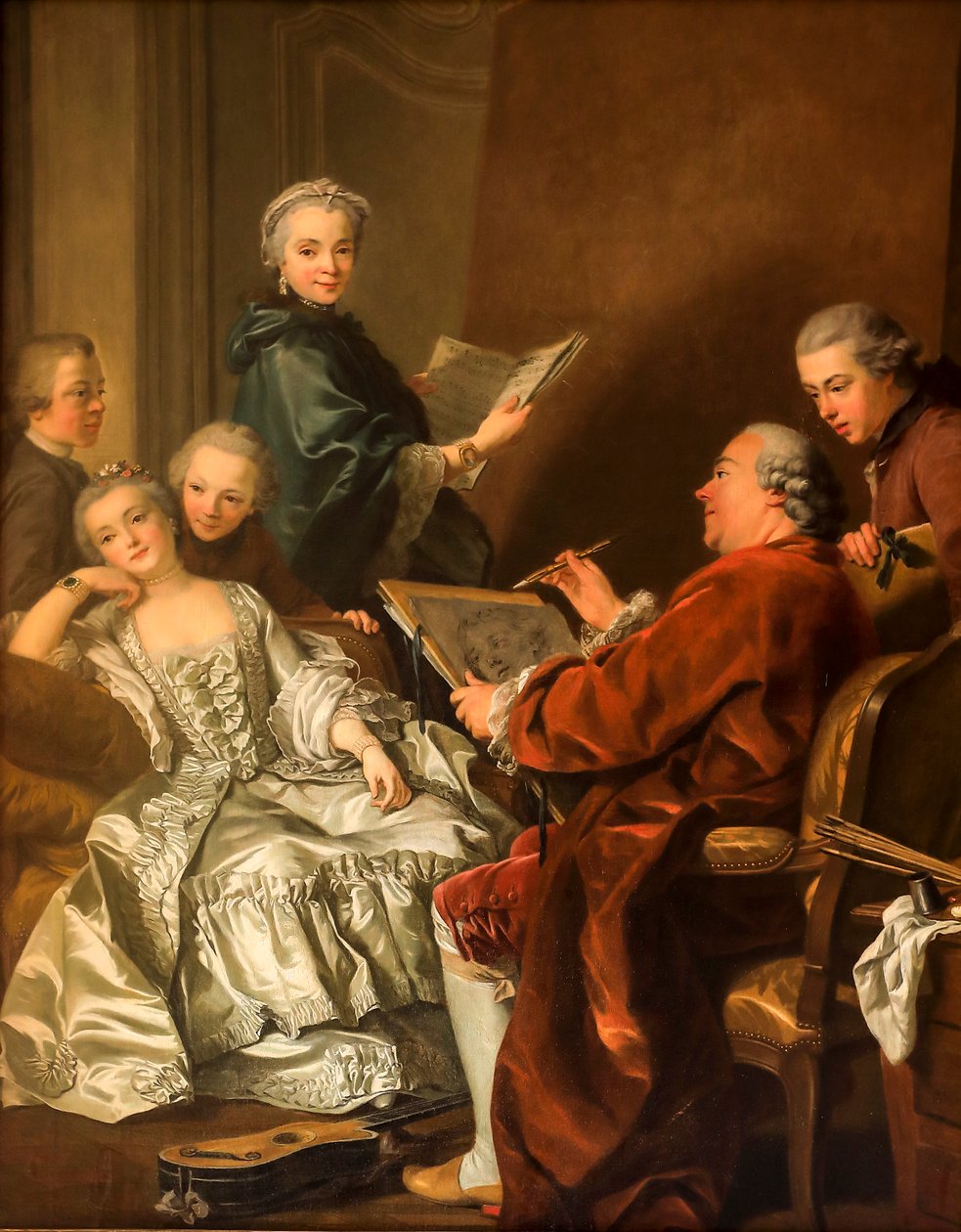 Carle Van Loo e a sua família de Louis Michel van Loo