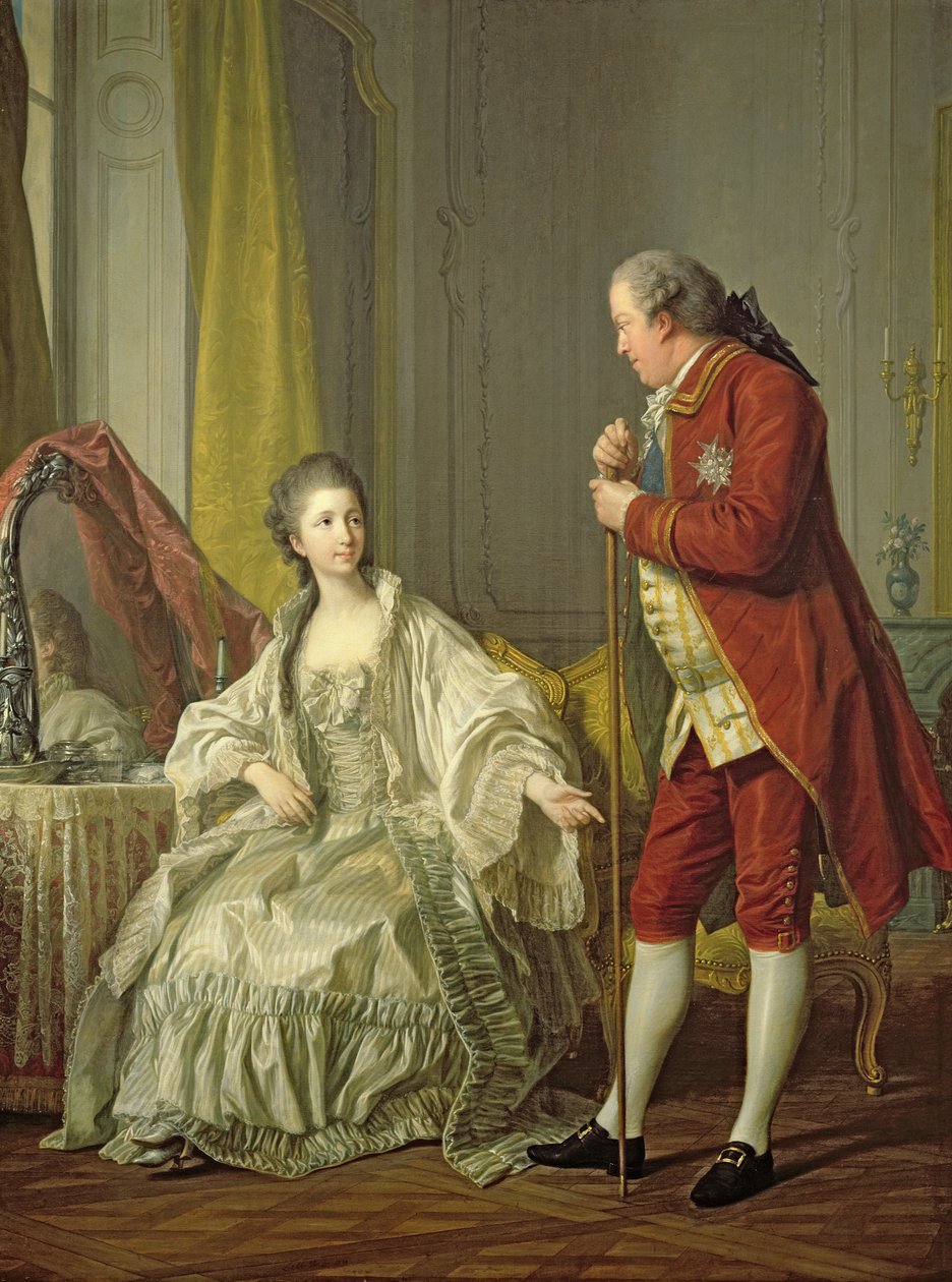 Retrato do Marquês de Marigny e sua esposa, Marie-Françoise Constance Julie Filleul de Louis Michel van Loo