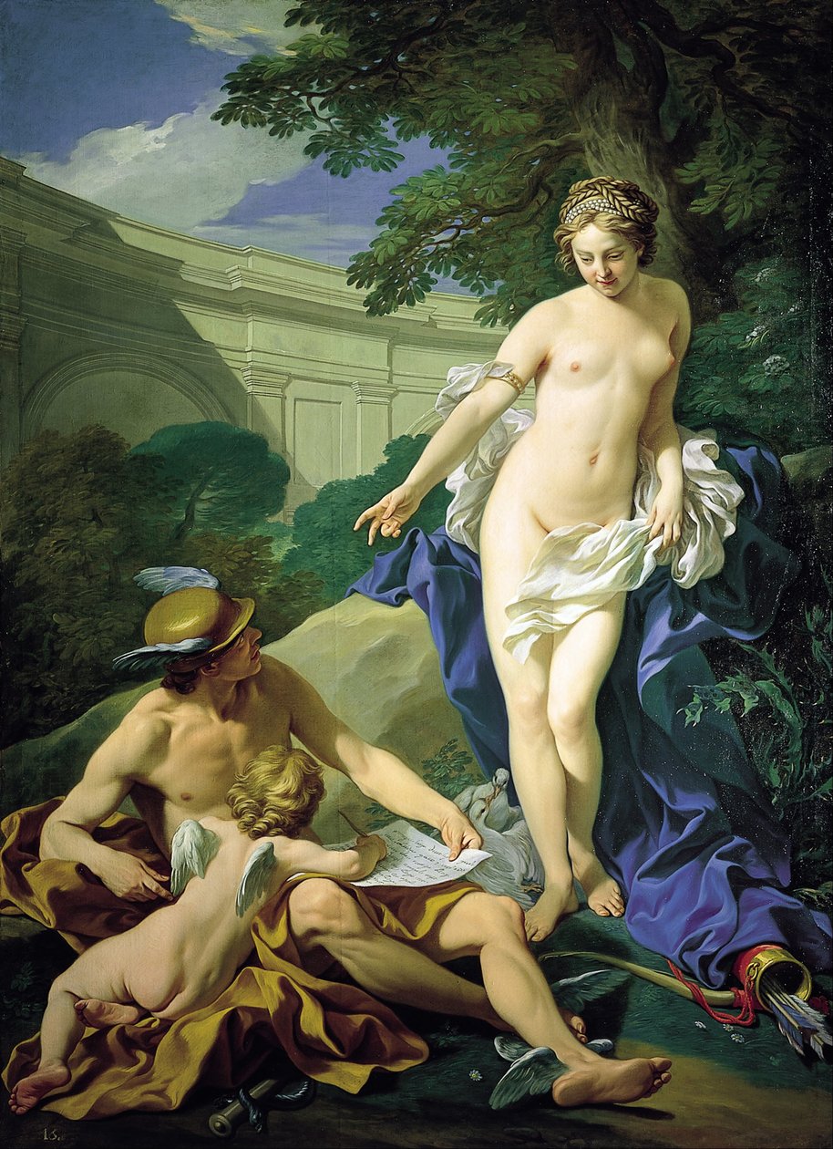 Vénus, Mercúrio e Amor de Louis Michel van Loo