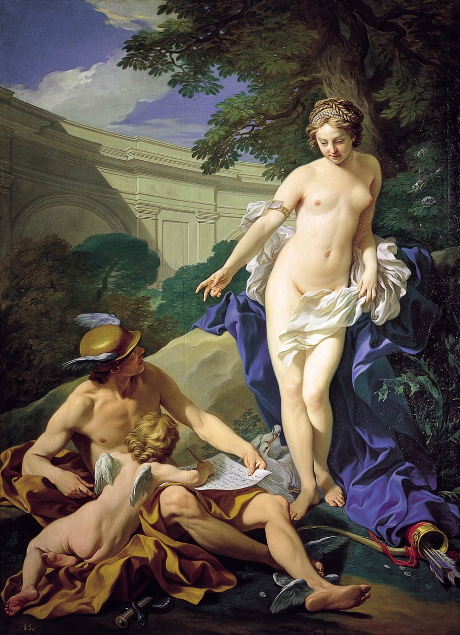 Vênus com Mercúrio e Cupido de Louis Michel van Loo