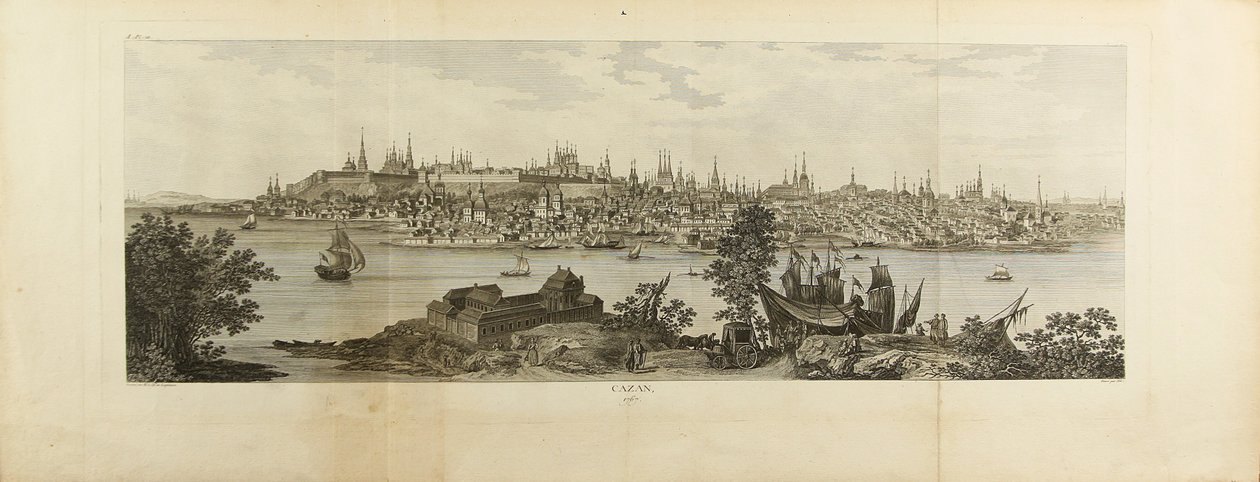 Vista panorâmica de Kasan, 1767 de Louis Nicolas de Lespinasse