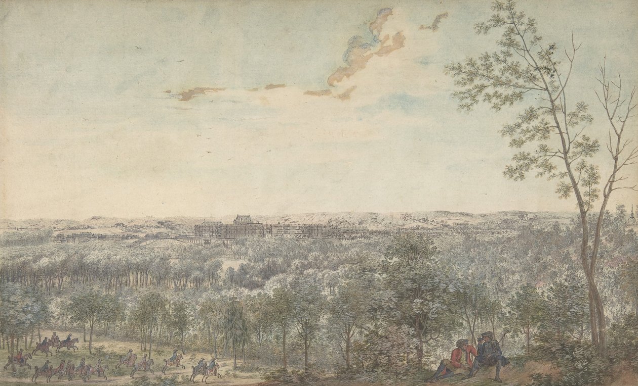 Versalhes Vista do Sudoeste, 1779. de Louis Nicolas de Lespinasse