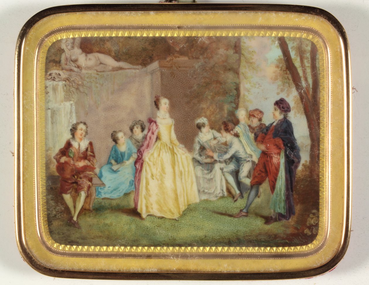 Champetre de Pés (esmalte) de Louis Nicolas van (manner of) Blarenberghe