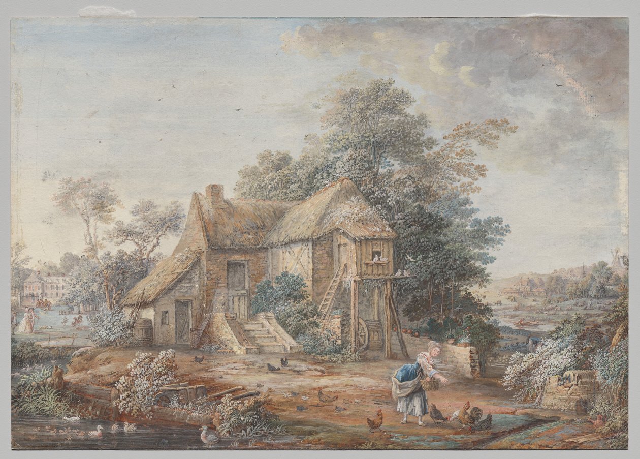 O Petit Trianon, Versalhes de Louis Nicolas van Blarenberghe