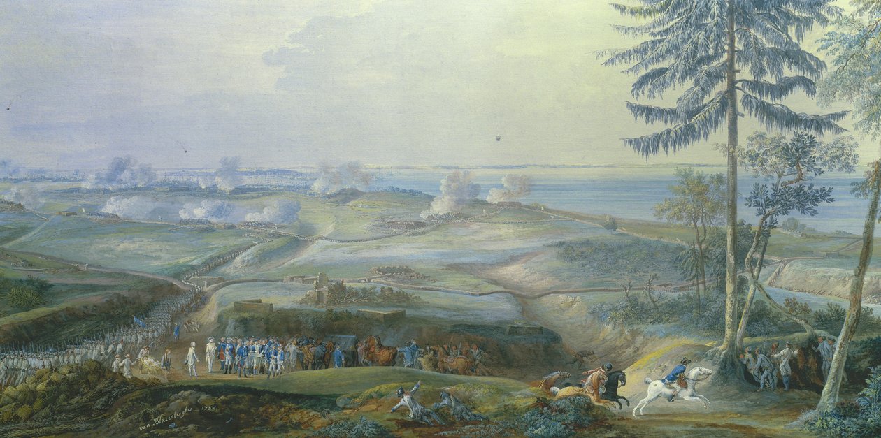 A sede de yorktown de 6 a 19 de outubro de Louis Nicolas van Blarenberghe