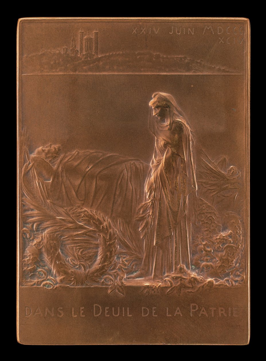 France Mourning the President of the Republic [reverso], 1894. de Louis Oscar Roty
