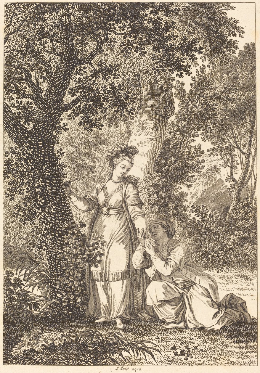 A noiva do rei de Garbe: A árvore de Louis Petit after Jean Honoré Fragonard
