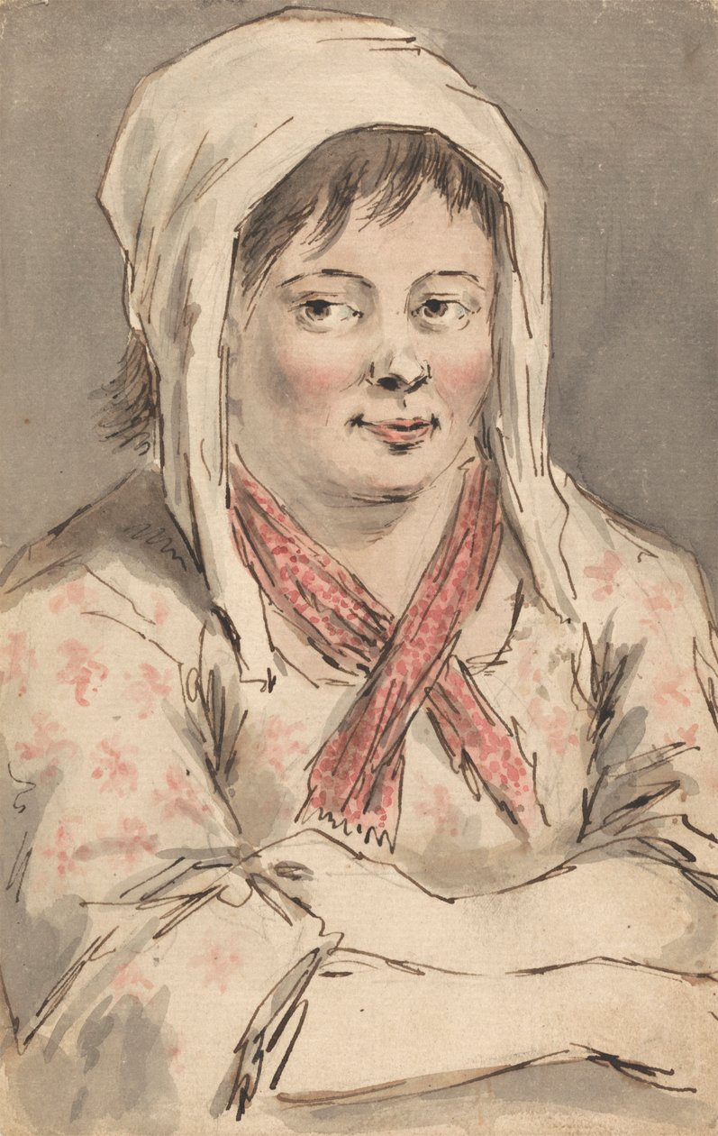 Uma Jovem Camponesa de Braços Dobrados de Louis Philippe Boitard