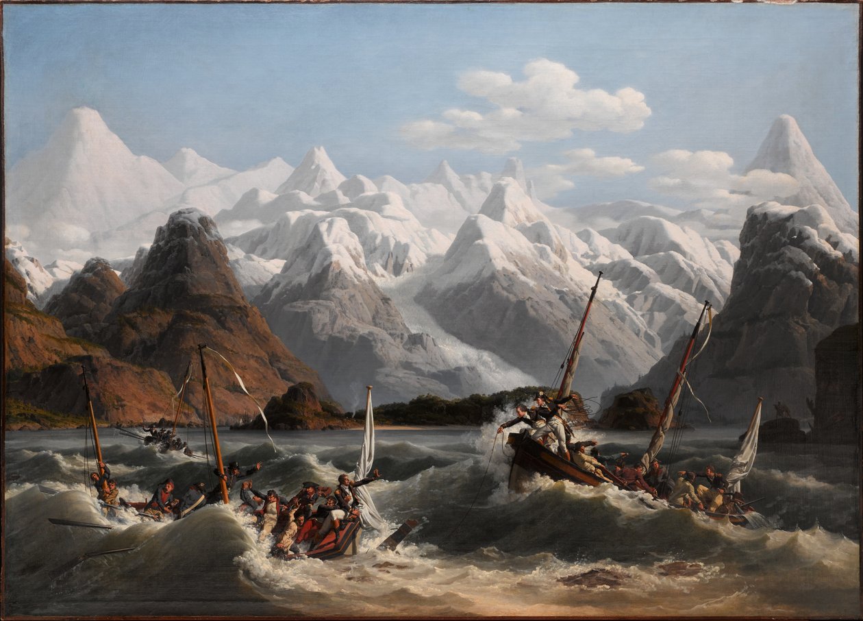 Naufrágio na costa do Alasca de Louis Philippe Crepin