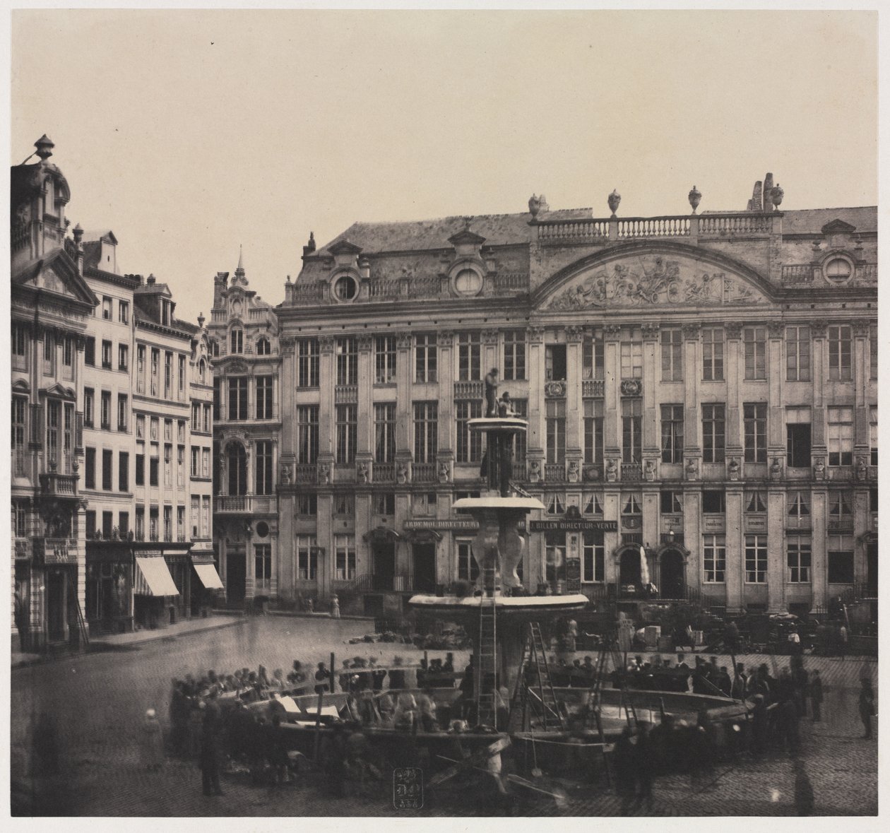 Construção sem título da fonte comemorativa, julho de 1856. de Louis Pierre Theophile Dubois de Nehaut
