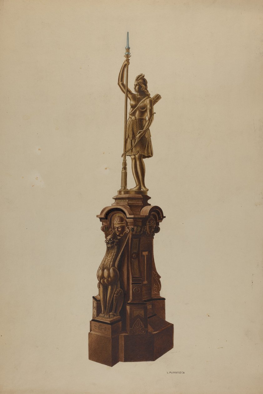 Newel Post, 1938. de Louis Plogsted