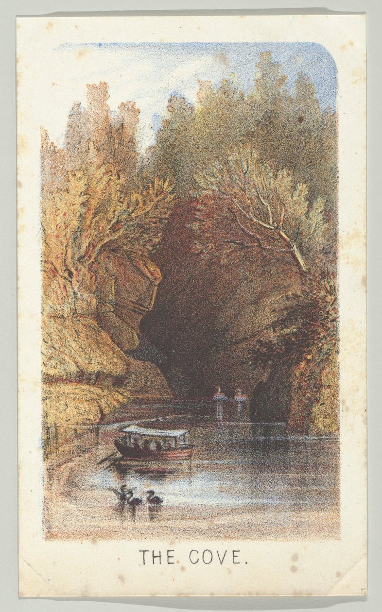 The Cove, da série, Views in Central Park, New York, Parte 3, 1864. de Louis Prang