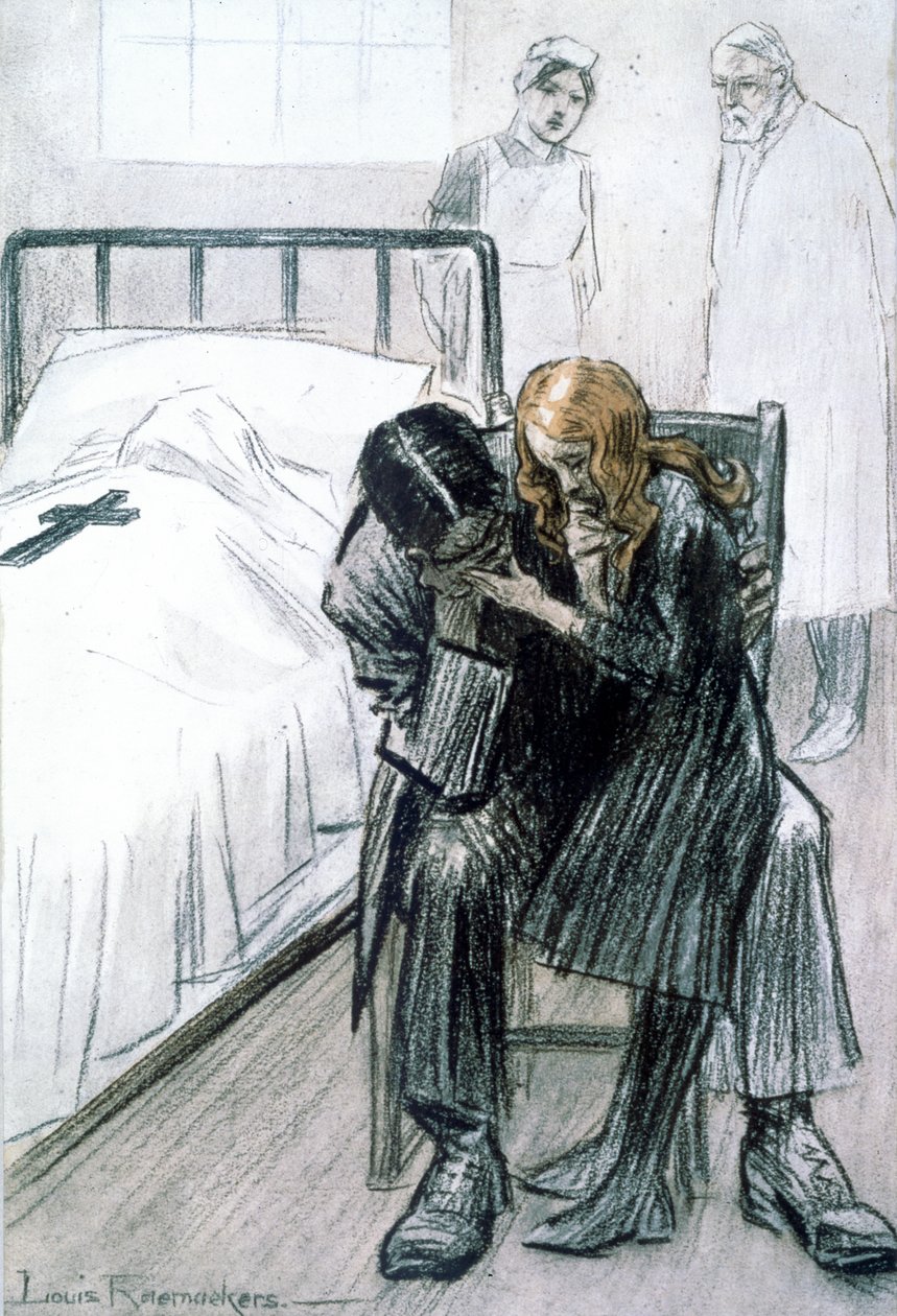 "O Triunfo Zeppelin: Casualdade de Guerra", 1916 de Louis Raemaekers