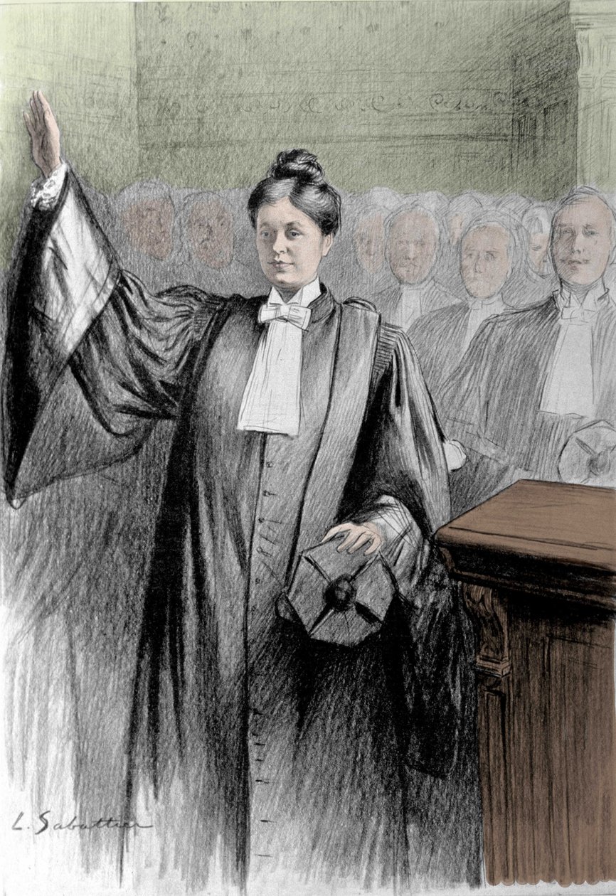 Jeanne Chauvin (1862-1926) tomou posse em 7 de dezembro de Louis Remy Sabattier