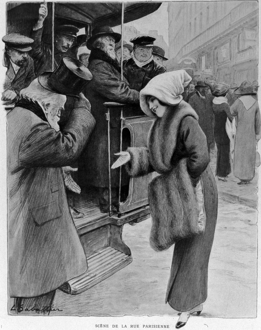 Politesse: Cena da rua parisiense - Galenterie d