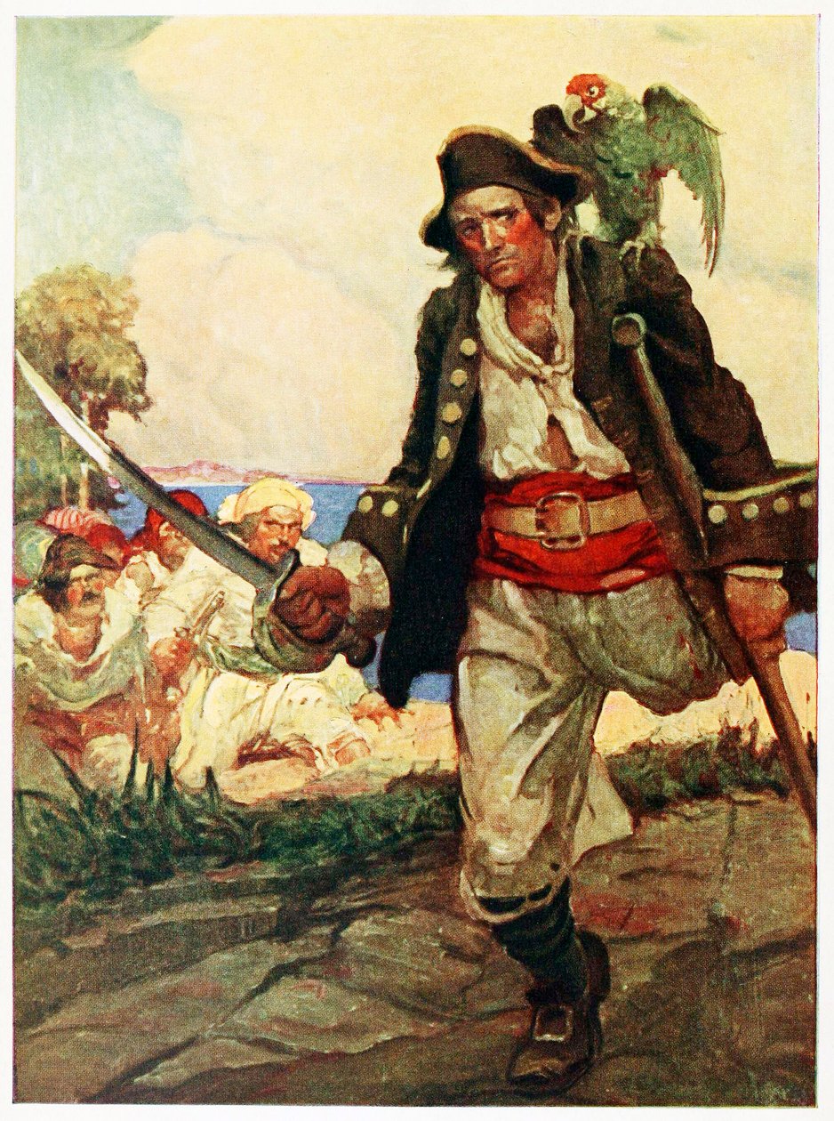 Frontispício do pub Treasure Island. 1915. de Louis Rhead
