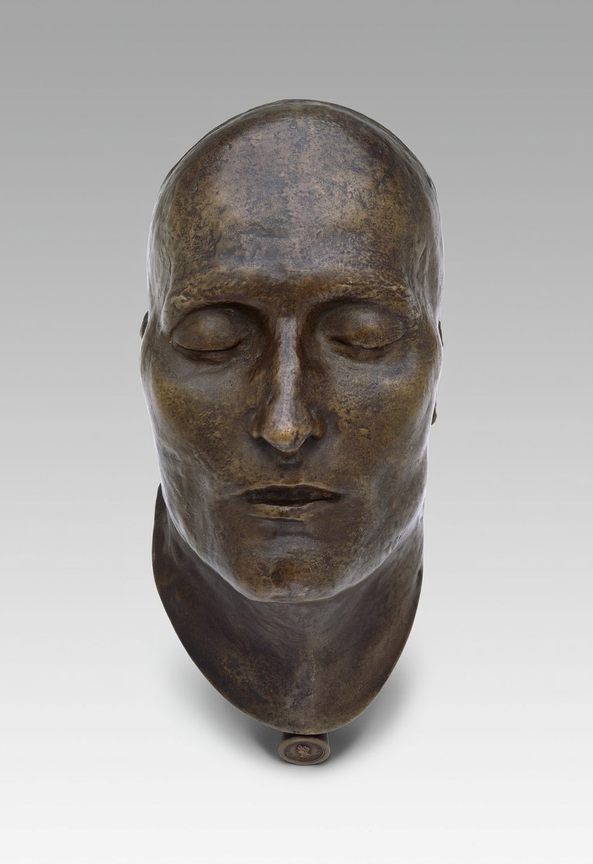 Máscara da Morte de Napoleão, modelado 1821 elenco 1833 de Louis Richard