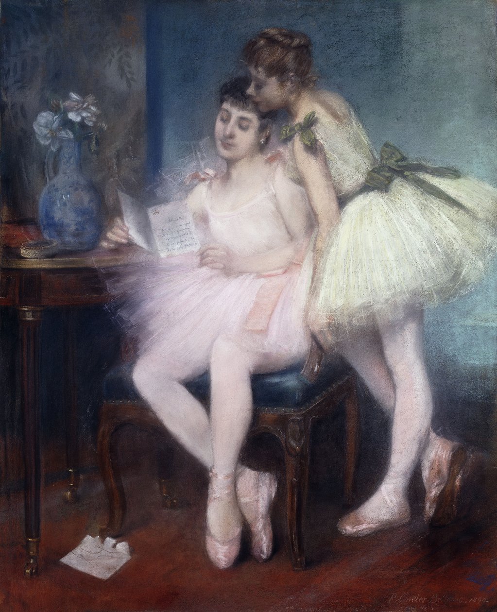 A carta; A Carta, 1890 de Louis Robert Carrier Belleuse