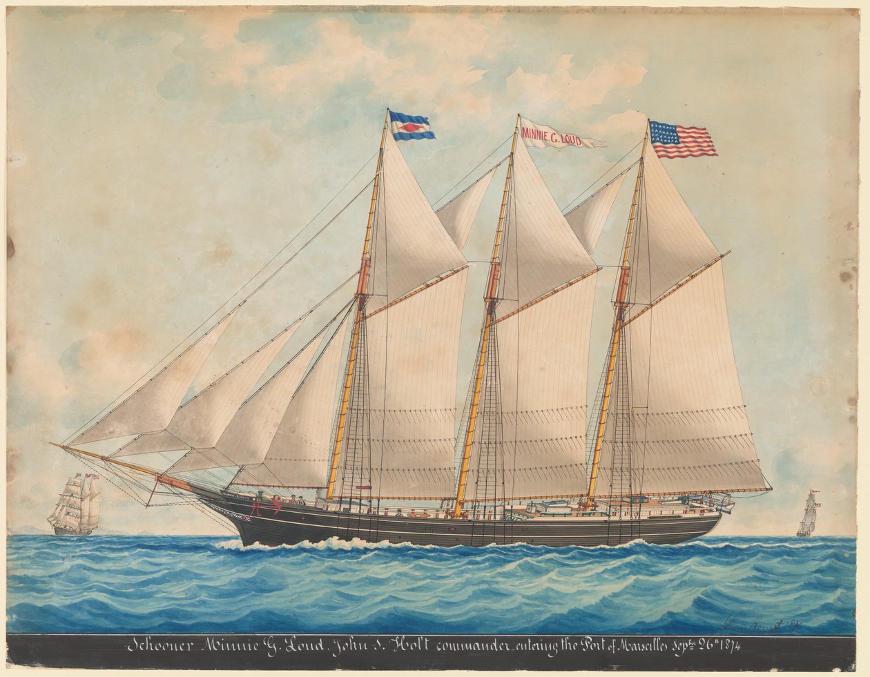 O Tern Schooner "Minnie G. Loud" de Louis Roux