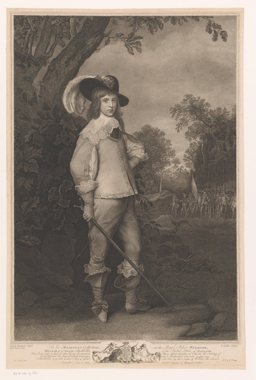 Portret van Willem II van Oranje
(...) William II de Nassau Stadtholder, dos Estados Unidos da Holanda (título sobre o objecto) de Louis Sailliar