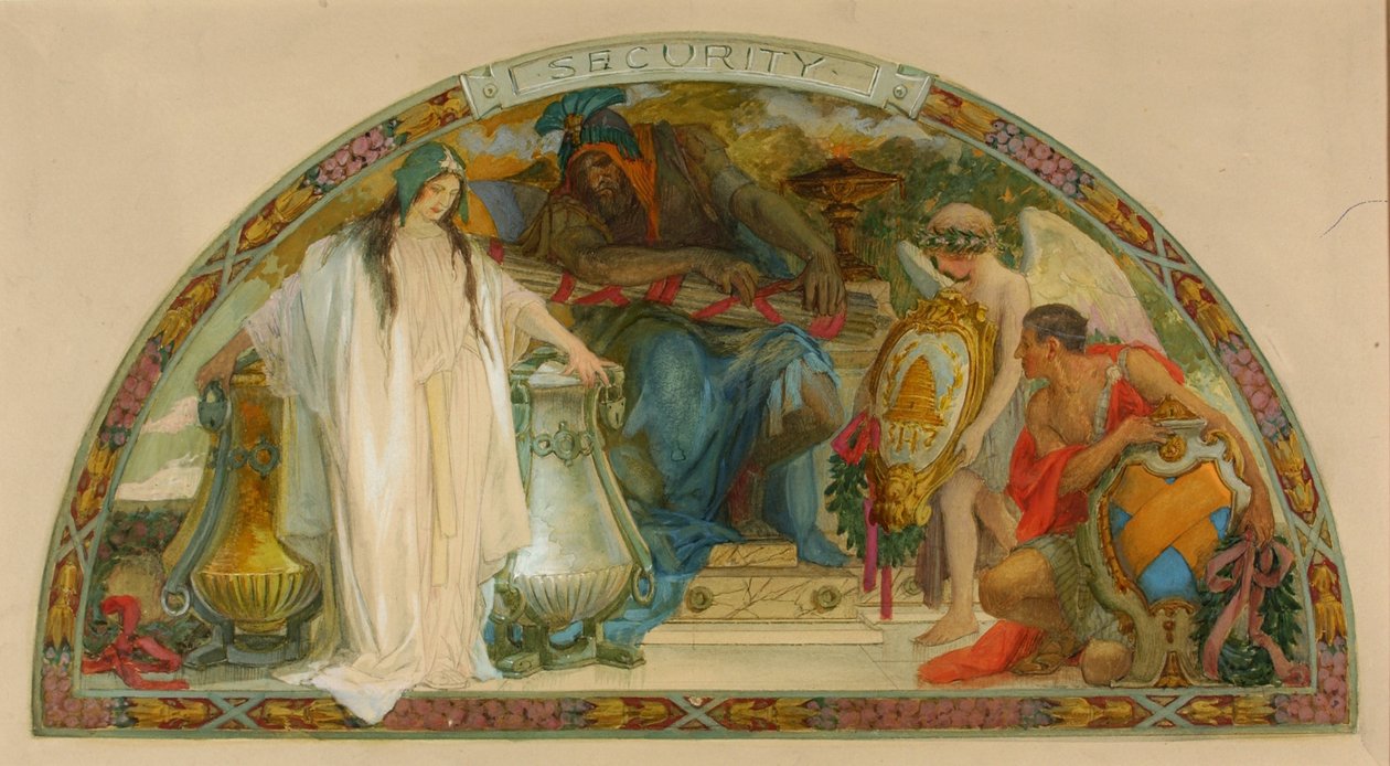 Segurança (estudo para a luneta, antigo edifício do Senado) de Louis Schaettle