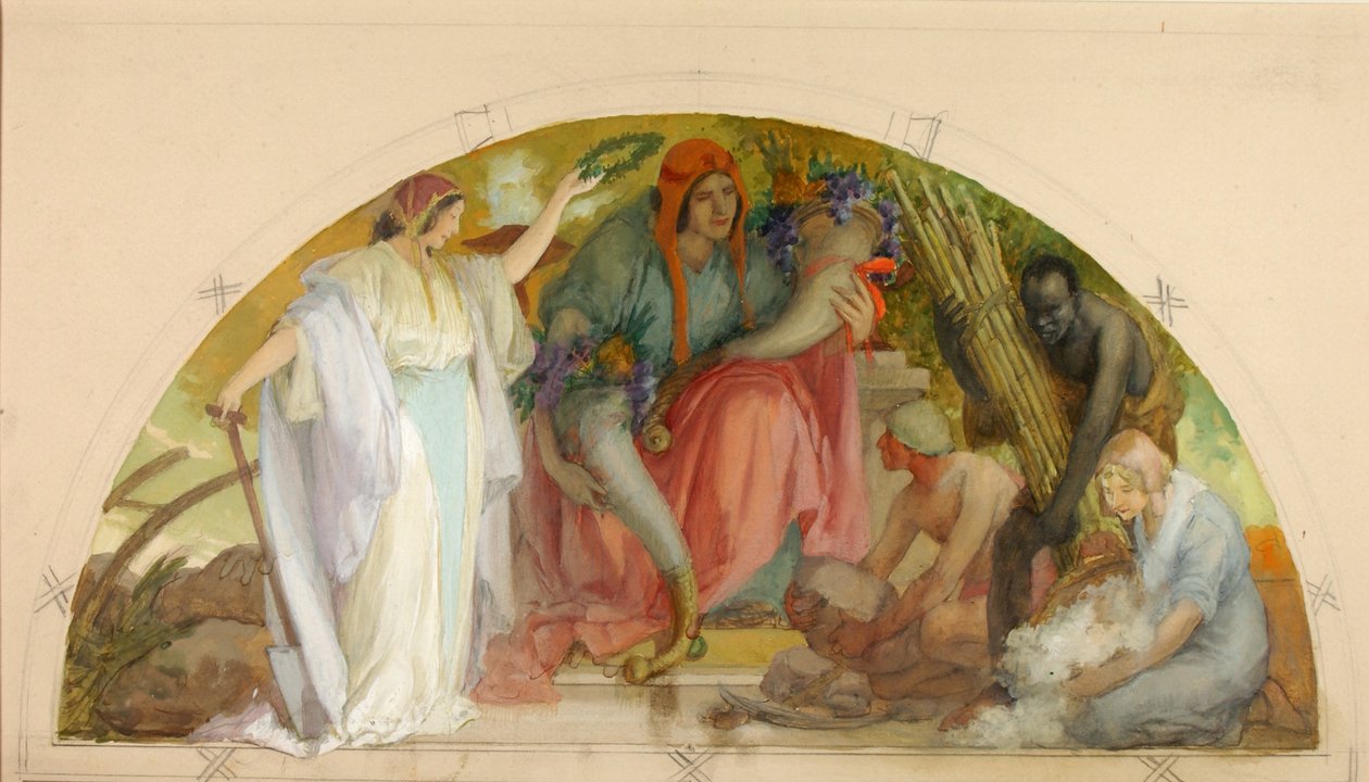 Riqueza do solo (estudo para luneta, antigo edifício do Senado) de Louis Schaettle