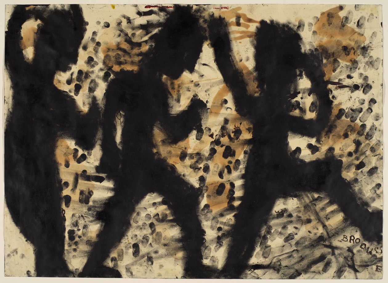 Brousse e Frapper, frente, c.1937-1942 (guache de óleo e tinta sobre papel) de Louis Soutter