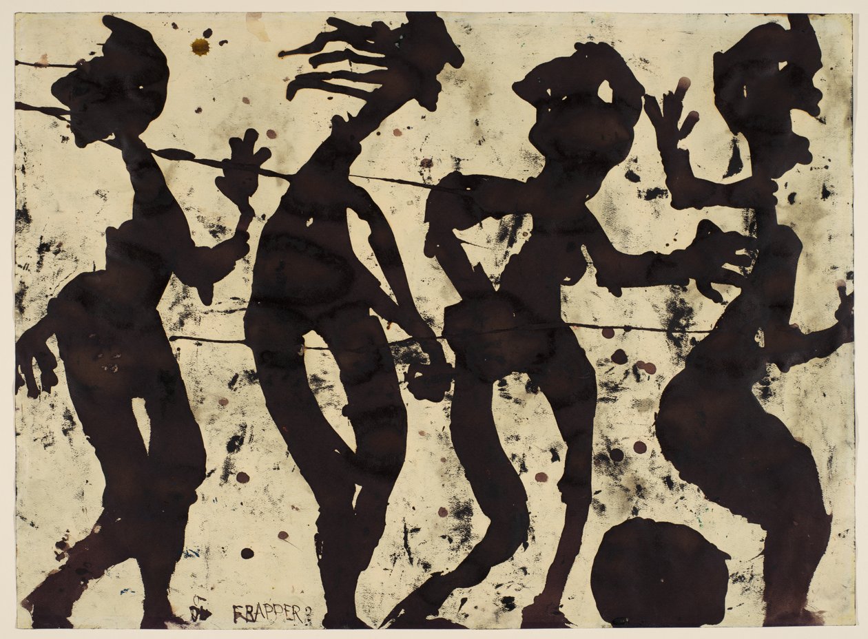 Brousse e Frapper, verso, c.1937-1942 (guache de óleo e tinta sobre papel) de Louis Soutter