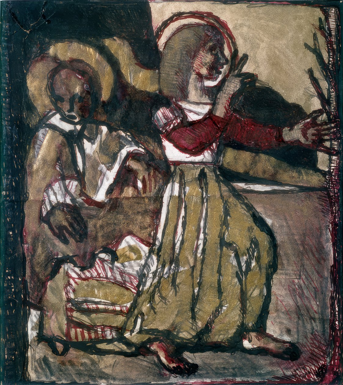 Cena religiosa (Natividade) de Louis Soutter