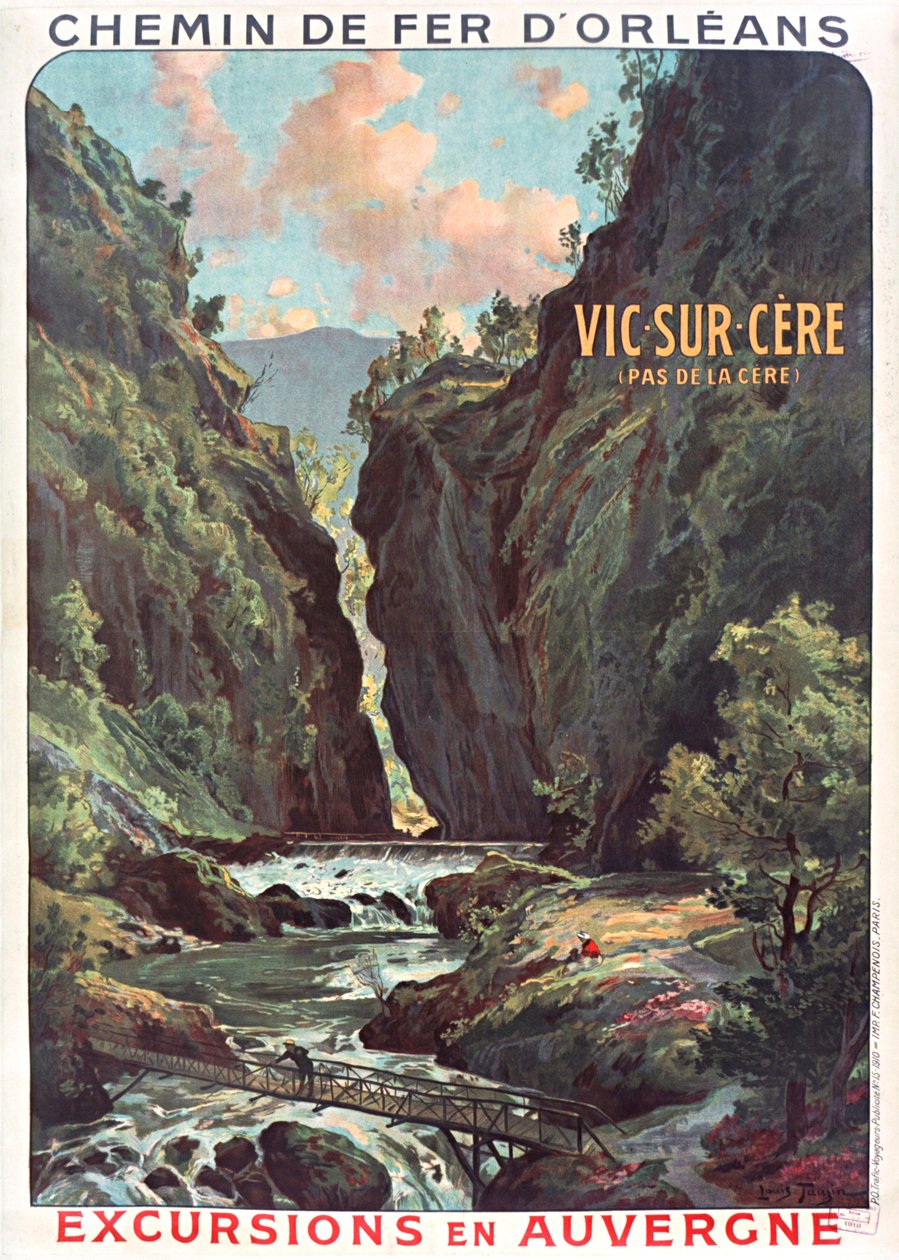 Estrada de Ferro de Orleans. Vic-sur-Cere, c. 1900-1910. de Louis Tauzin