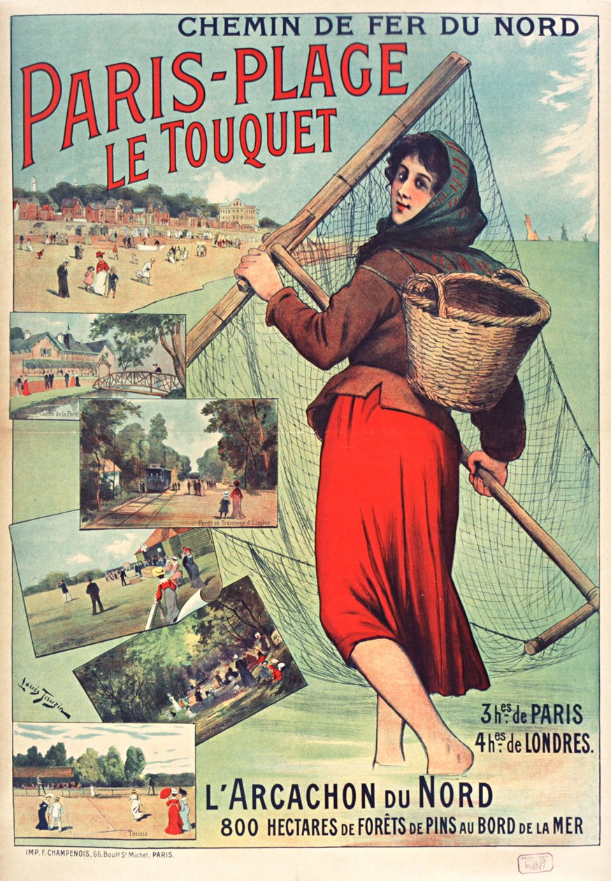 Le Touquet-Paris-Plage, c. 1900-1910. de Louis Tauzin
