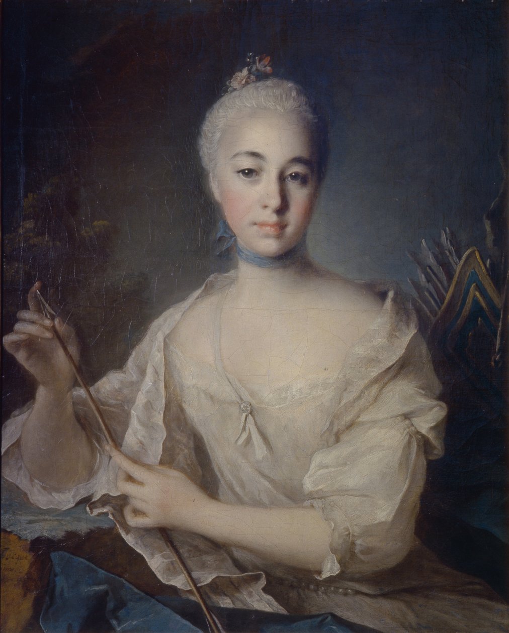 Retrato da condessa Anna Vorontsova 1743-1769, ca 1758 de Louis Tocqué