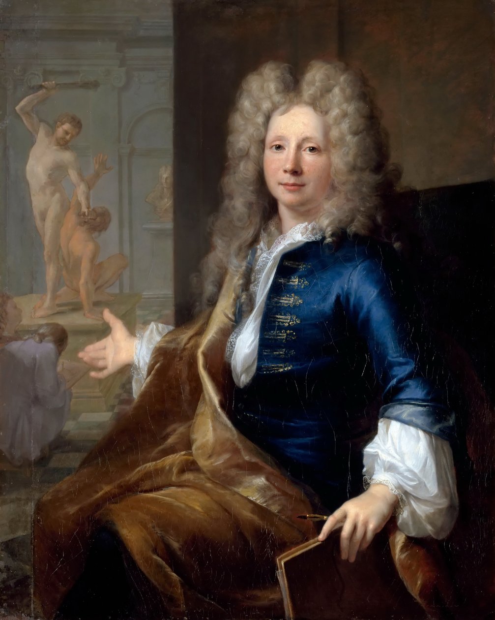 Retrato de Louis Boullogne, o Jovem, 1654-1733 de Louis Tocqué