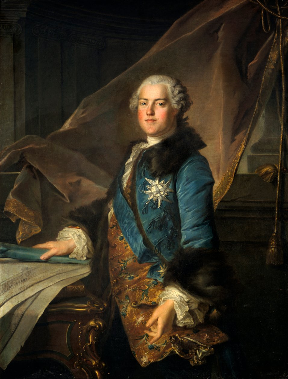 Retrato do Marquês de Marigny, 1755 de Louis Tocqué