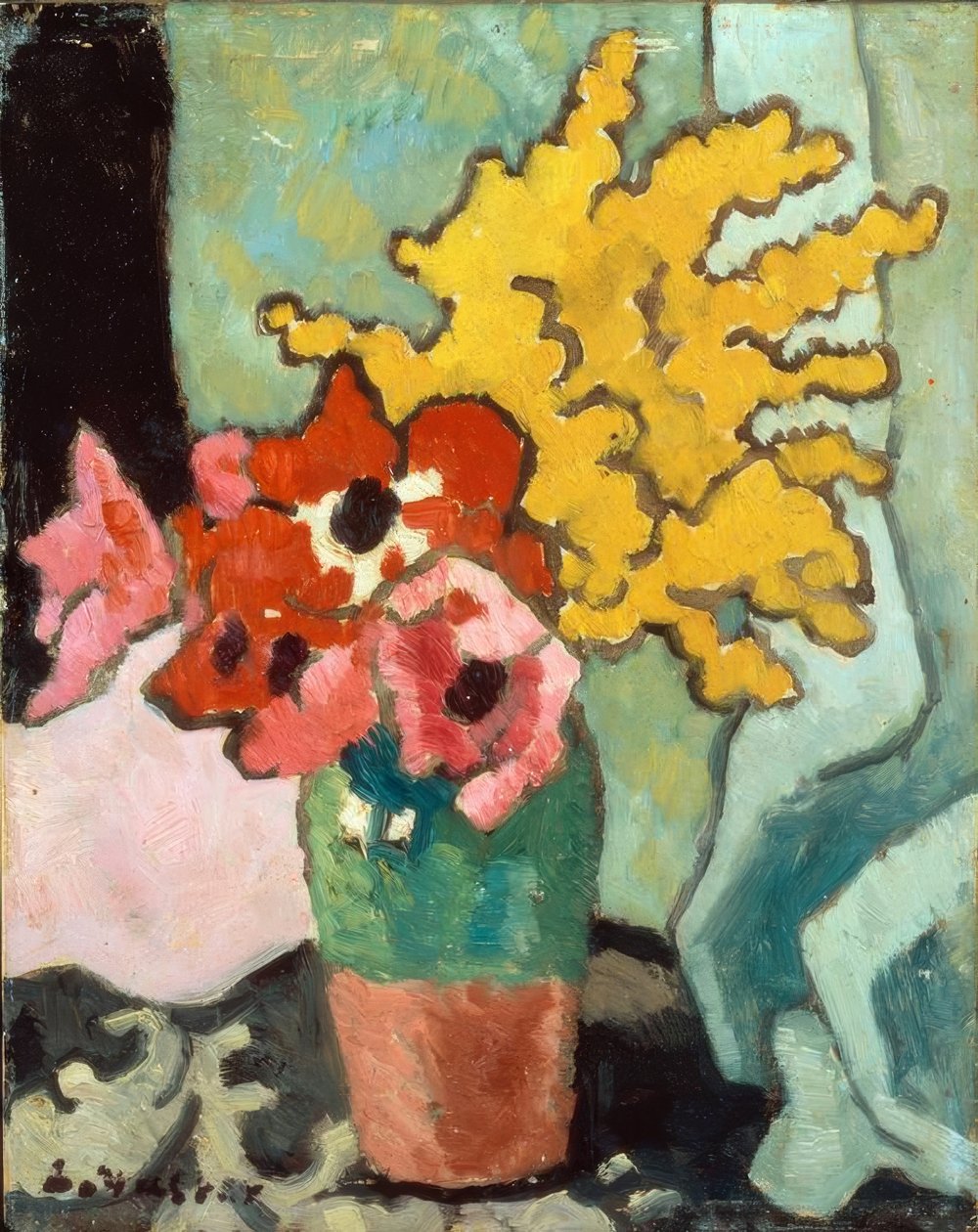 Anémonas e Mimosa de Louis Valtat