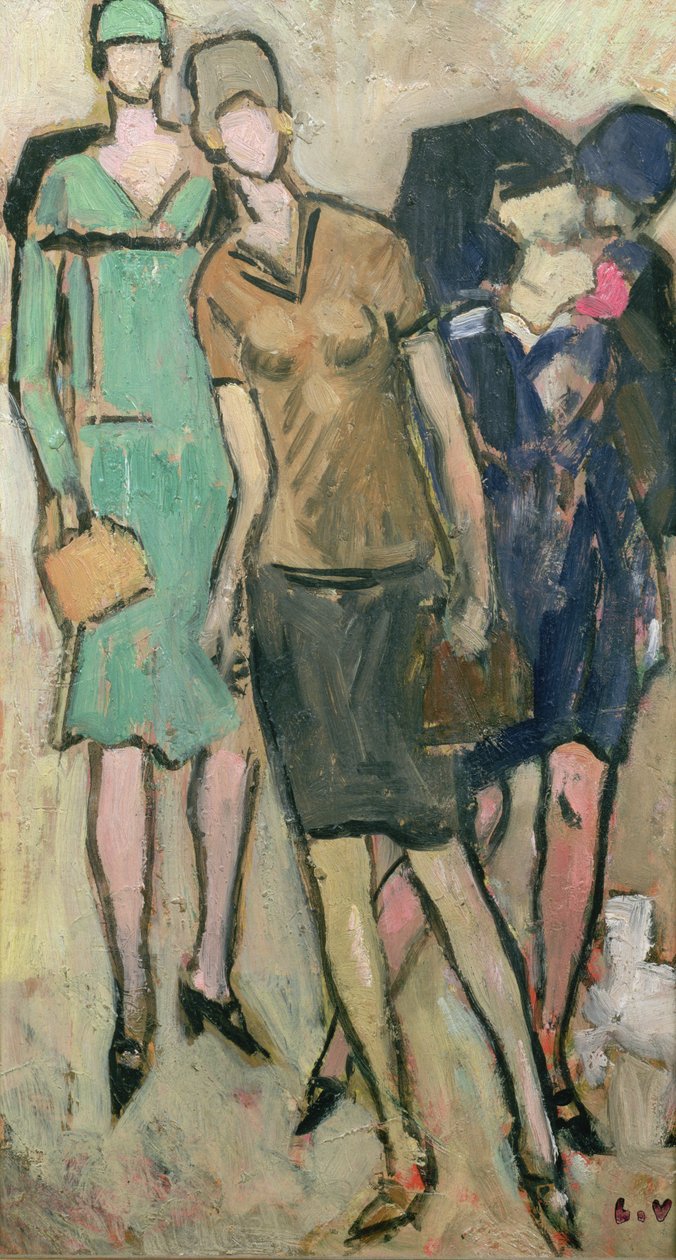 Figura e jovem rapariga num pull-over de Louis Valtat