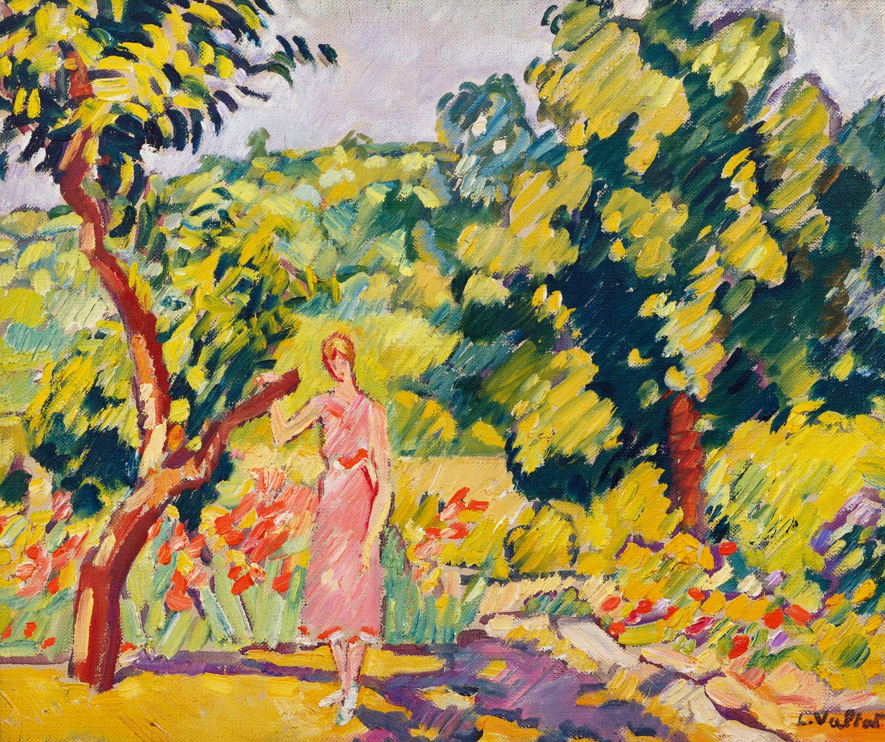 No Jardim do Artista em Choisel, c.1935 (óleo sobre tela) de Louis Valtat