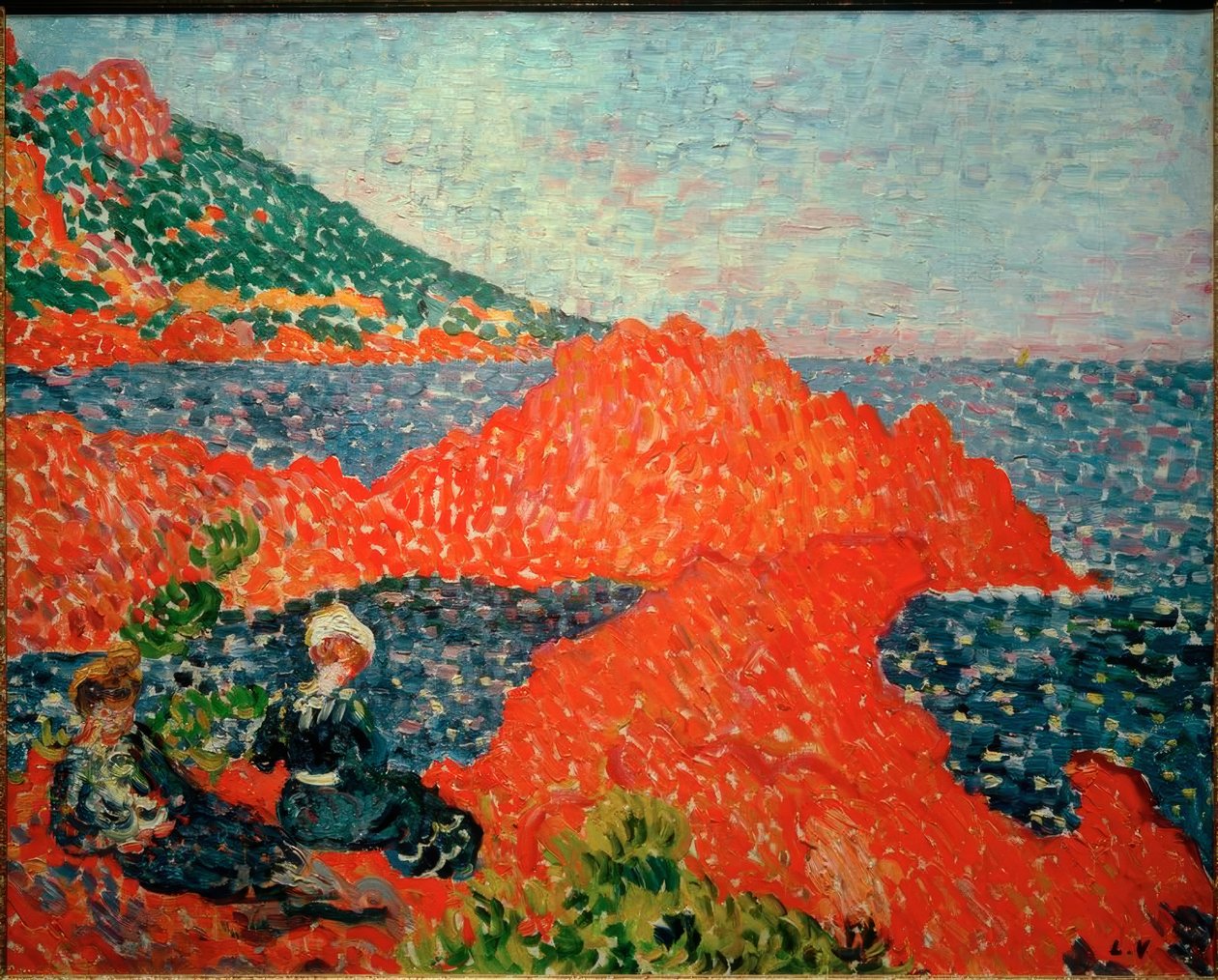 Le Roches rouges em Agay de Louis Valtat