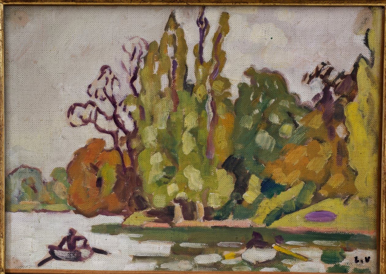 Barcos no lago do Bois de Boulogne de Louis Valtat