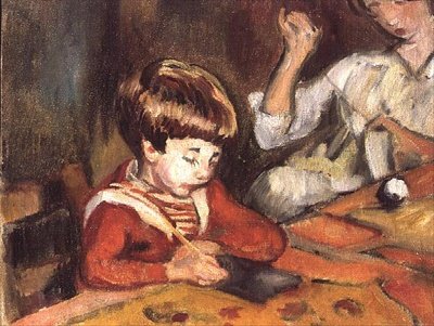O Rapazinho a fazer os seus trabalhos de casa de Louis Valtat