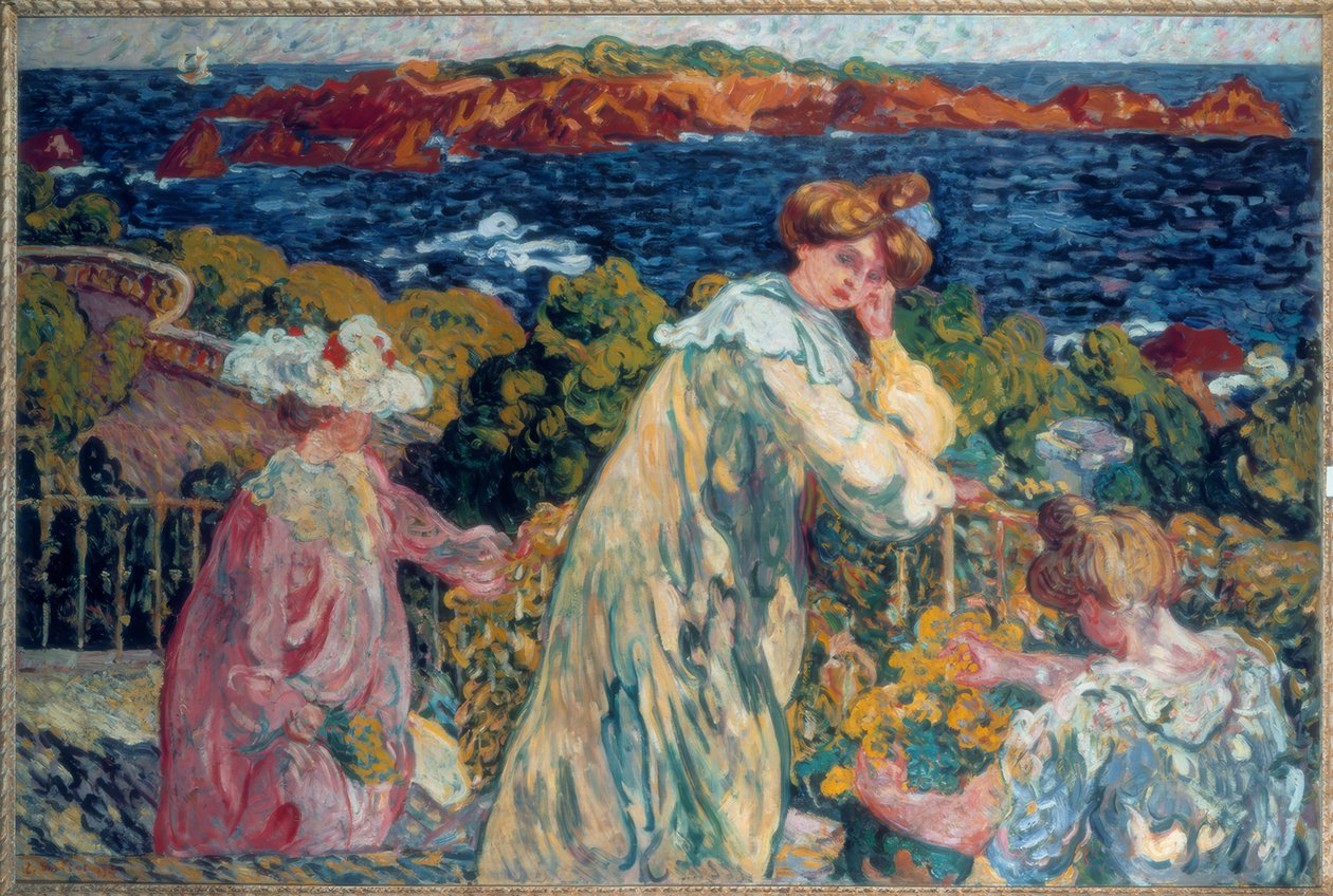 Louis Valtat, "Mulheres na varanda" / Óleo sobre tela, 1905 de Louis Valtat