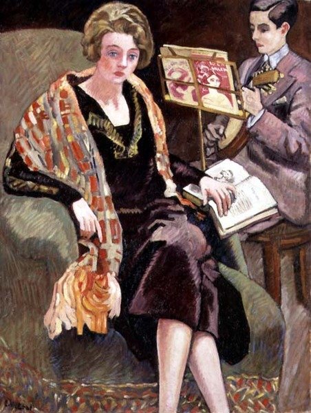 Mme. Valtat e o seu Filho com um Banjo de Louis Valtat