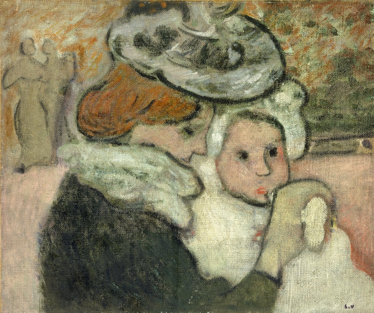 Mãe e Filho (Mme Valtat e seu filho, Jean); Mere et Enfant (Mme Valtat e seu filho Jean) de Louis Valtat