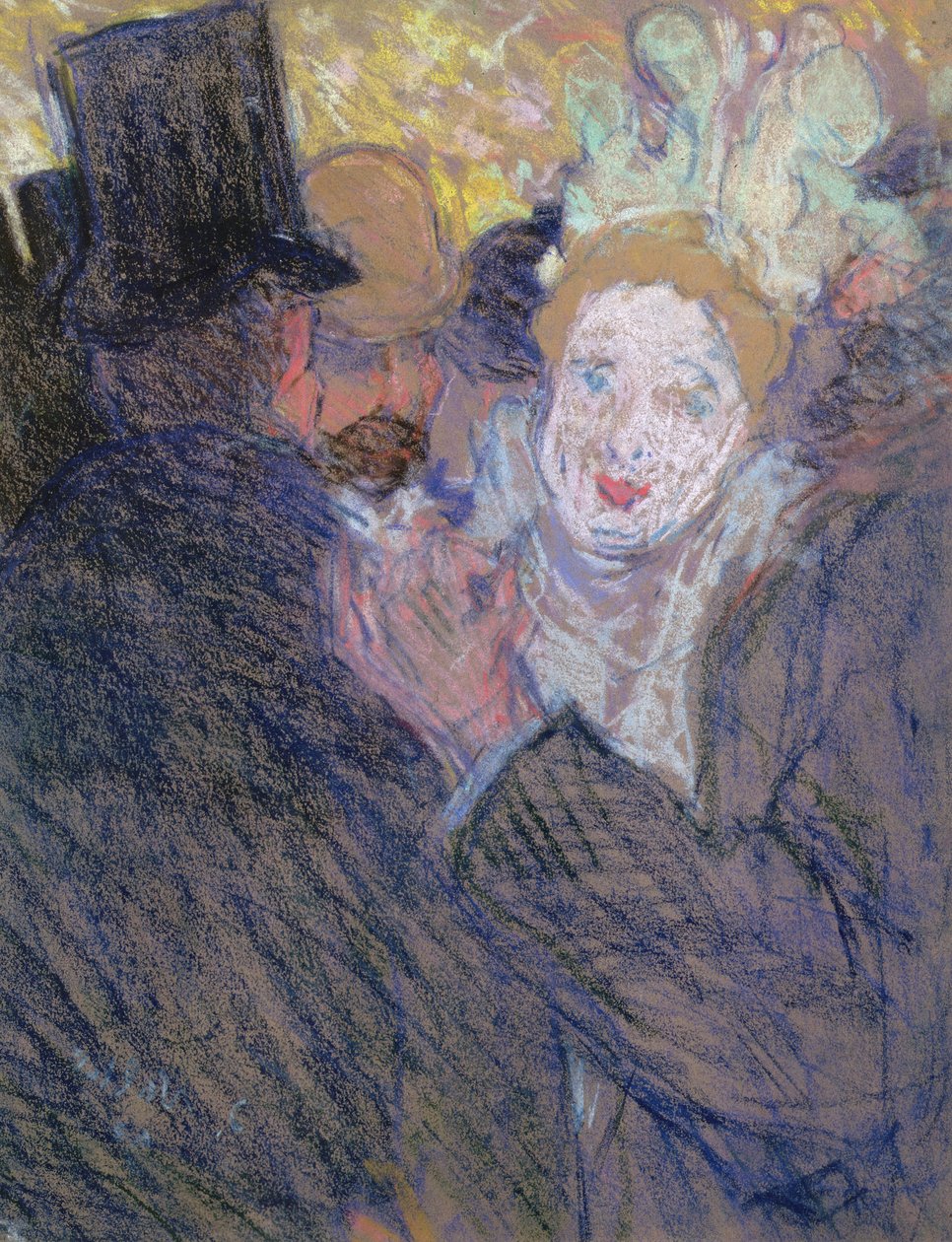 A Conversa (pastel sobre papel) de Louis Valtat